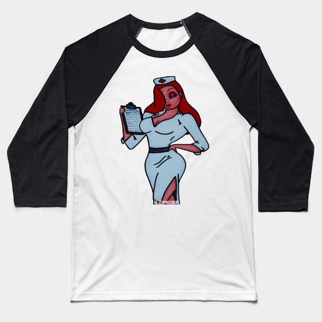 Jessica Rabbit IIII Baseball T-Shirt by Zenpaistudios